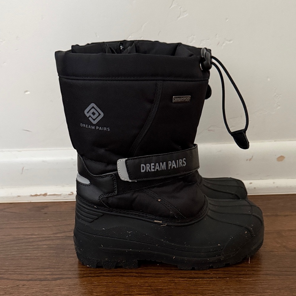 Dream Pairs Black Kids Rain & Snow Boots